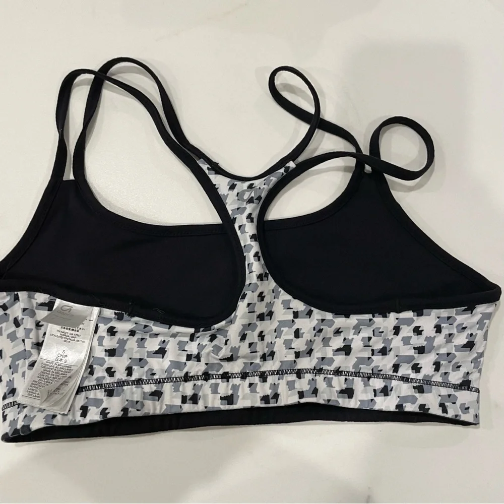 4/$30 GAP fit reversible sports bra size S small black white grey - Picture 5 of 5